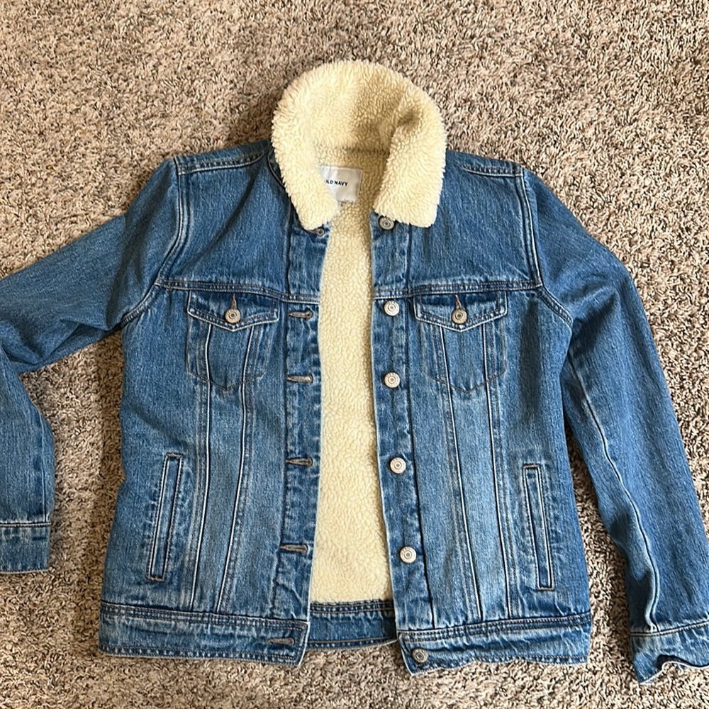 Sherpa Jean Jacket—XS—Old Navy.